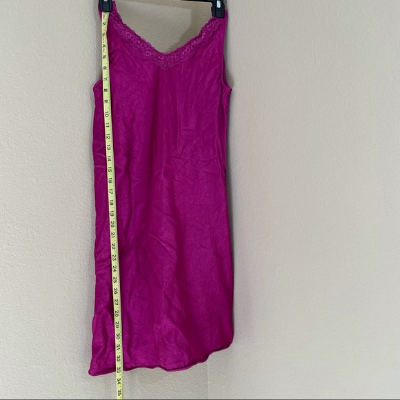 Soft Surroundings Fuchsia Dress Nightgown Nightie Lace Bodice Sleevele… - Picture 5 of 6